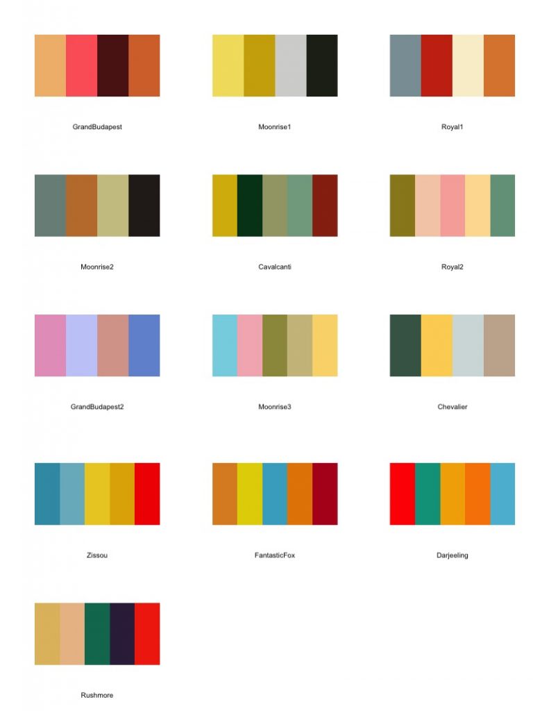 Wes anderson color palette deals